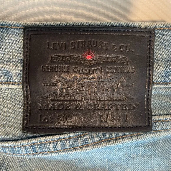 Levi’s Made & Crafted 502 Taper Fit Jeans - Nitchibotsu Light Wash - 34 / 34 - Picture 10 of 13
